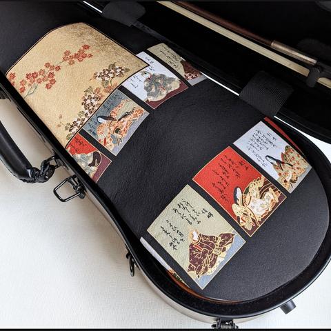 歌留多 /silk violin blanket/ シェル型 バイオリンケースマット
