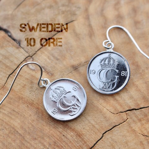10オーレ CG スウェーデン コイン ピアス