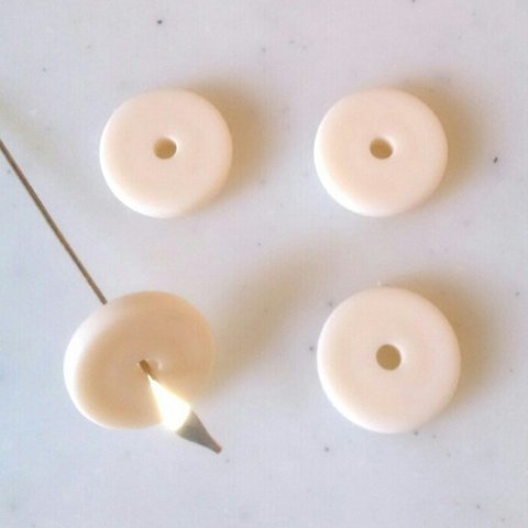 Vintage Cream Disc Beads《6160》