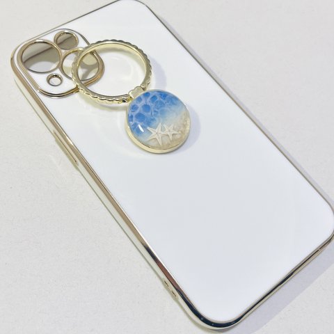 天然ヒトデの海スマホリング