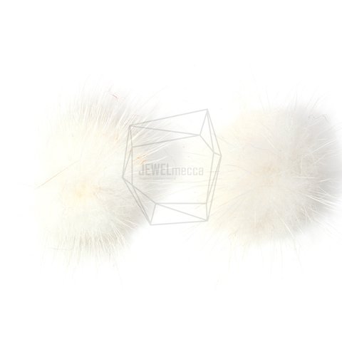 BSC-057-G【4個入り】ミンクファーホワイト,mini Mink Ball(White)