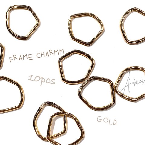 【10個】〇FRAMECHARMM【GOLD】