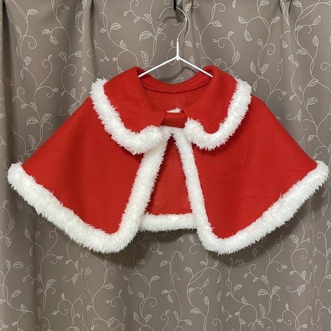 サイズ80・90 くらい　クリスマスケープ　モフモフ多