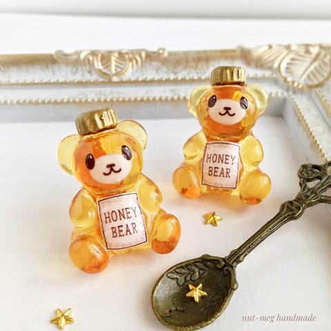 ハニーベアブローチ・ブラウン(Honey bear brooch/brown /スイーツデコ/フェイクスイーツ/フェイクフード/食品サンプル)