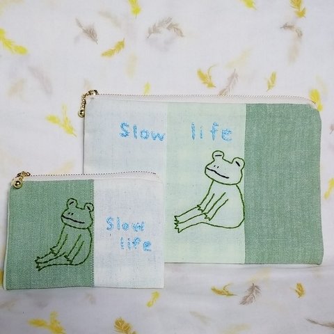 カエルさんポーチセット＊slow life