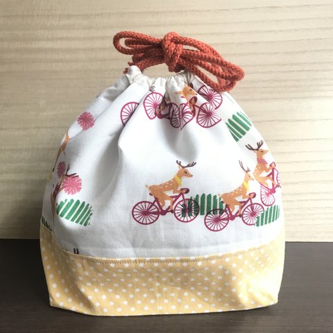 【送料無料】ランチバッグ(鹿と自転車)