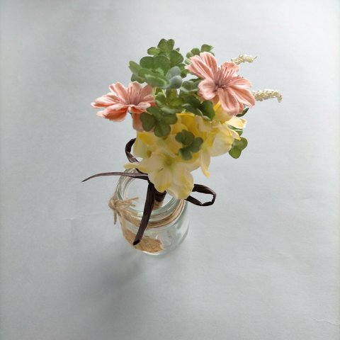 petitbouquet【1】❁四つ葉のクローバー❁　花束　ミニブーケ　キッチンブーケ　ミニスワッグ　アーティフィシャルフラワー　