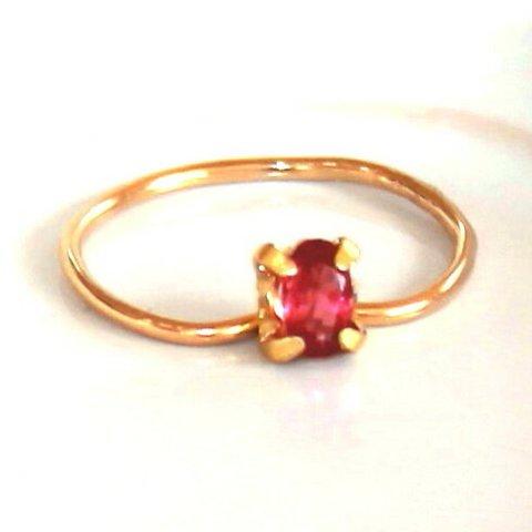 k10 - red - Rubellite Ring