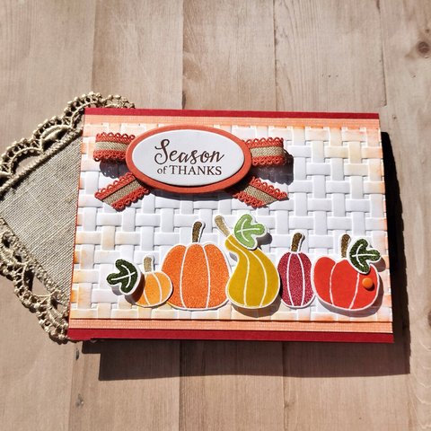 《かぼちゃが可愛い秋の多目的カード》バースデー・季節の挨拶・ハロウィンカードなどに♡