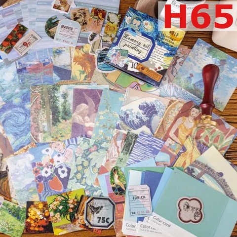 H65♡海外♡Memory Oil Painting♡マテリアルBOX♡紙モノ