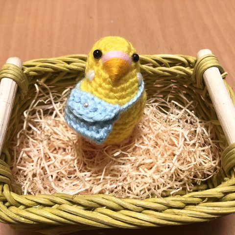 インコちゃん用春色ポシェット（水色）