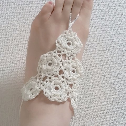 花の ベアフット サンダル