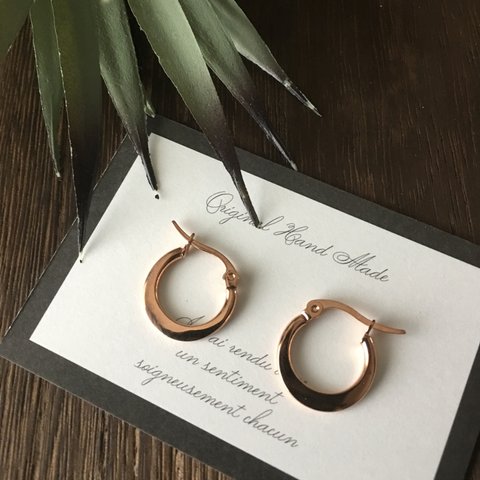 rose gold hoop pierce【１】