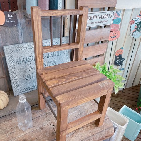 ラスト！オシャレな木の椅子【インテリア雑貨ガーデン雑貨】ナチュラルブラウン！ウッドスツール♡ディスプレイに♪木製 飾り台スタンド
