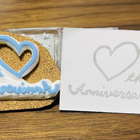 消しゴムはんこ♡anniversary