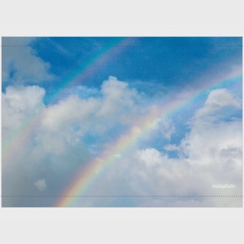 B2サイズ タペストリー『Two rainbows』 〜沖縄の風景をあなたのお部屋に〜