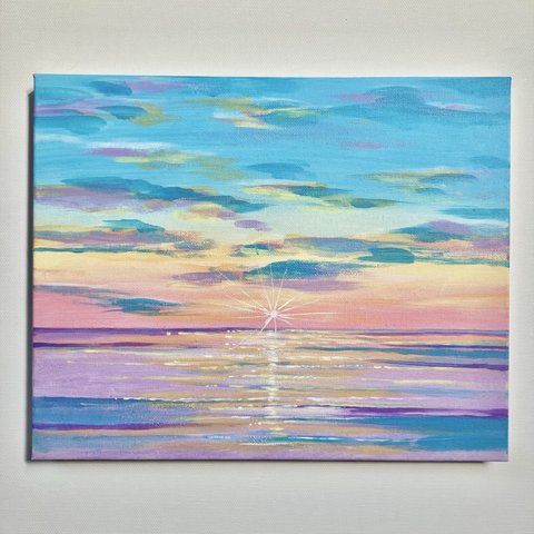 sunrise＊絵画　原画　風景画　海　空　キレイ　朝日　夕日　ハワイ　沖縄