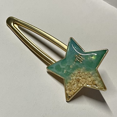 星のヘアクリップ【海】