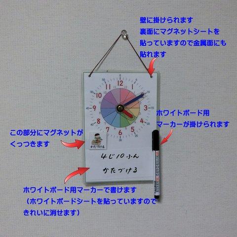 模型時計付きメッセージボード　文字盤選べます