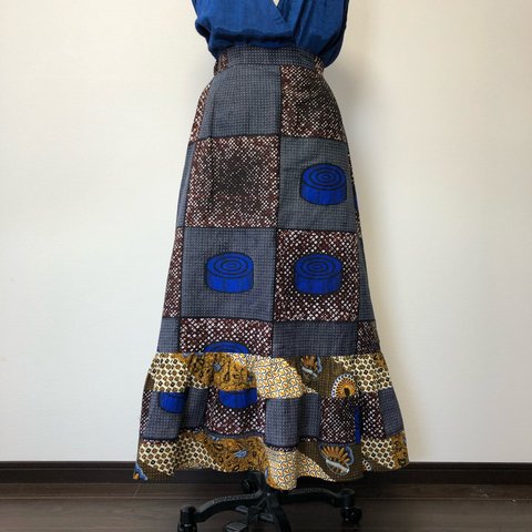 アフリカンAラインスカート