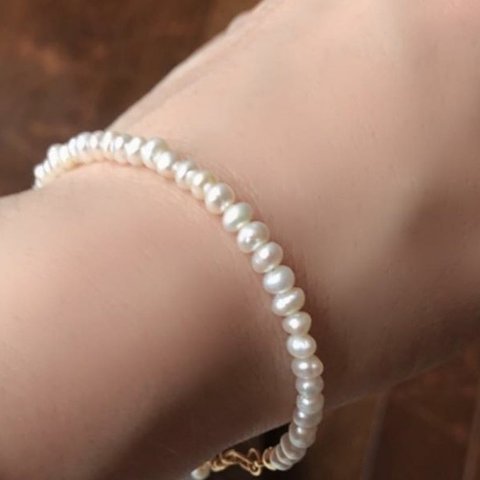 TSUNAGARU/淡水真珠パールブレスレット　Freshwater Pearl Bracelet B0063