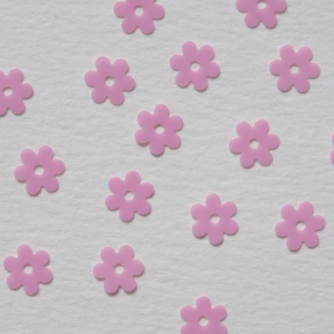 イタリア製花スパンコールピンク 直径5mm バラ約100枚 品番:SF-花ピンク