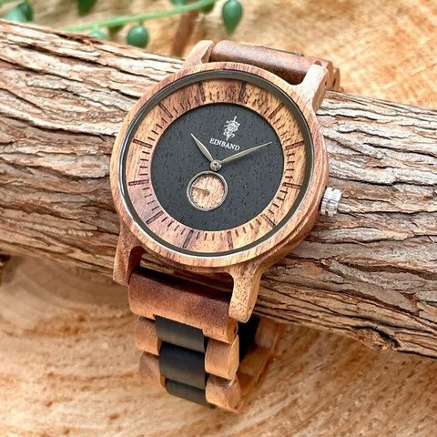 EINBAND Mond Acacia & Ebony 40mm 木製腕時計 ウッドウォッチ