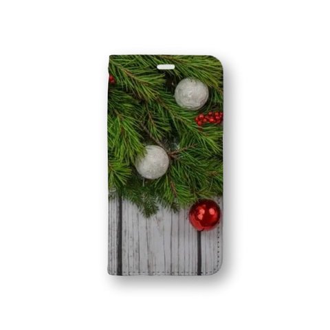 クリスマス 4 ベルトなし 手帳型スマホケース　iPhone Xperia Galaxy AQUOS arrows Google pixel
