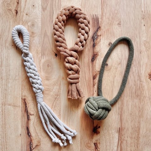 Macrame Rope Dog toys || コットンロープの犬のおもちゃ