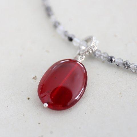 amber tourmaline necklace[kgf5190]