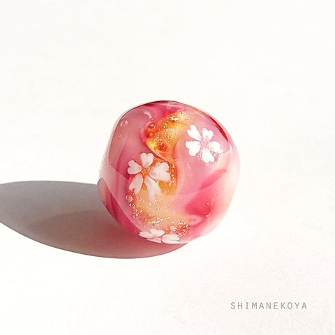 桜のとんぼ玉(1377）ピンク