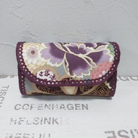 和柄ミニ財布(紫)