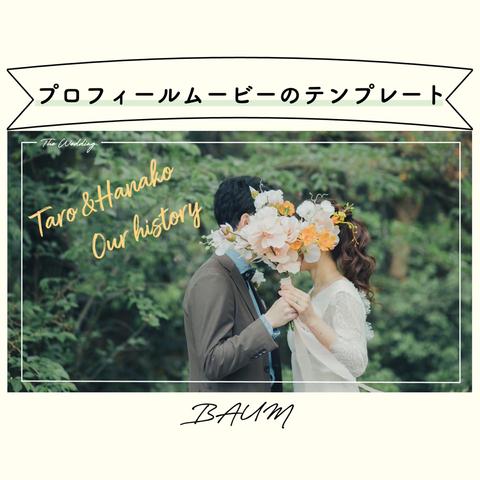 結婚式 プロフィールムービー テンプレート 素材【パワポで作る】