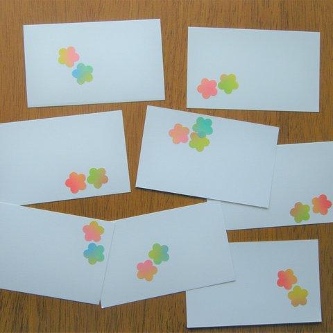 自由な小花のミニカード(18枚セット)