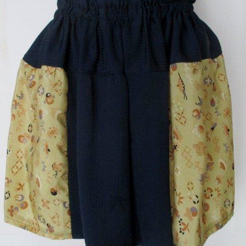 ６５６８　着物で作ったミニスカート　#送料無料