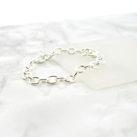 【送料無料】Simple silver chain Bracelet