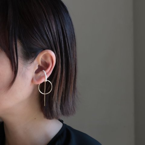 earcuff /気分高まる！上質淡水パールB