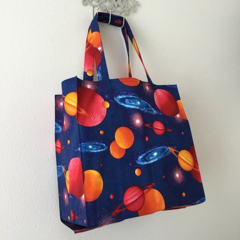 宇宙タイト・アンド・タイディ・トートバッグ; Outer Space Planets Tight ‘n’ Tidy Tote Bag、エコバッグ、eco bag
