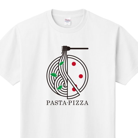 パスタピザTシャツ【カラー：ホワイト】