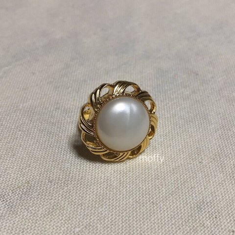 vintage button ring (0018) ヴィンテージボタンリング  レトロリング  アンティーク