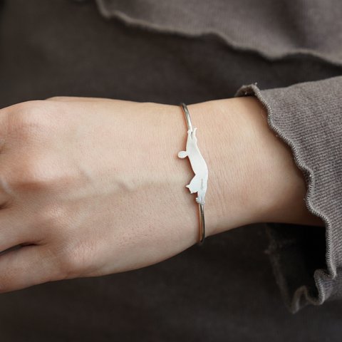 『nyan』 Bangle / SV925 ≪送料無料≫ 猫 ねこ ネコ