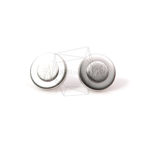 ERG-487-MR【2個入り】ボタンアウトラインピアス,Button Outline Post Earring