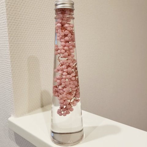 癒しのハーバリウム(ペッパーベリーピンク)　大瓶