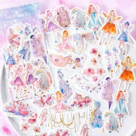 ♥童話の世界　妖精　フレークシール　60枚