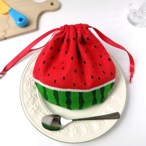 スイカのまんまる巾着🍉