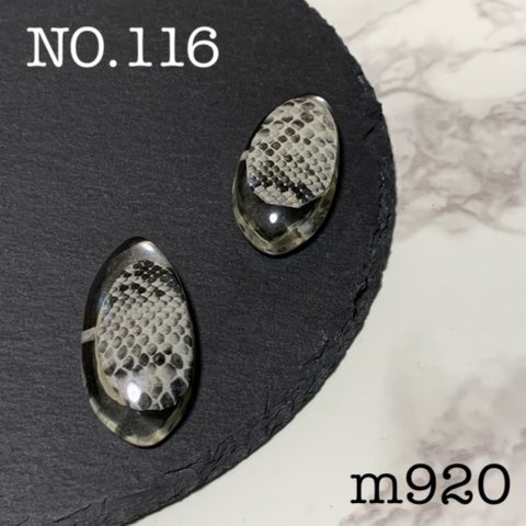 【NO.116】大ぶりクリアパイソンピアス イヤリング