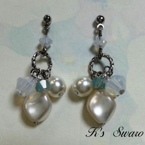 pearl stone ピアス (パールストーン）