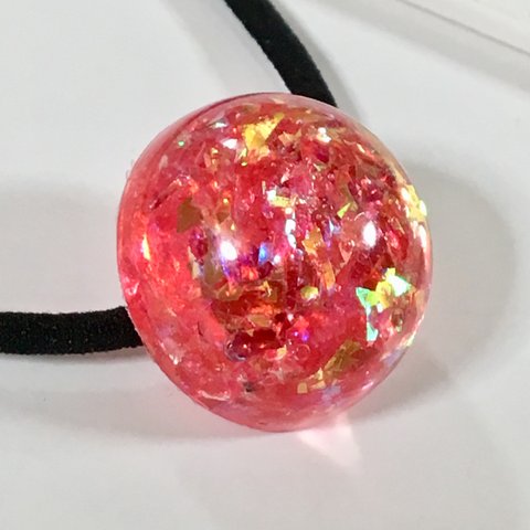 宝珠  オーロラヘアゴム  レジン