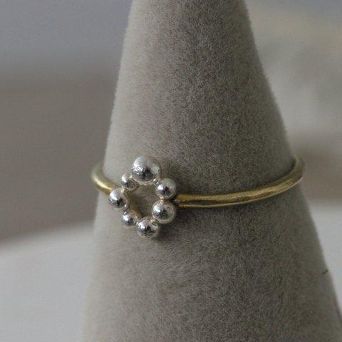 Dots Circle Ring　真鍮／シルバー