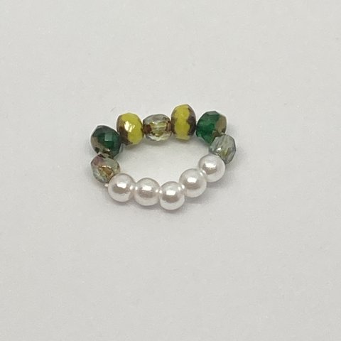 【一点物】気分によって変えれる　ビーズ　リング -beaded ring-